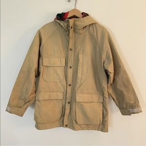 woolrich vintage womens rain jacket coat parka hooded wool lined medium *read*